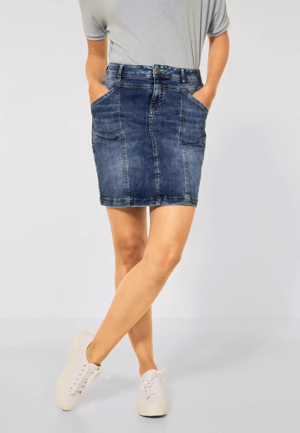 Street One denimová sukňa s vysokým pásom